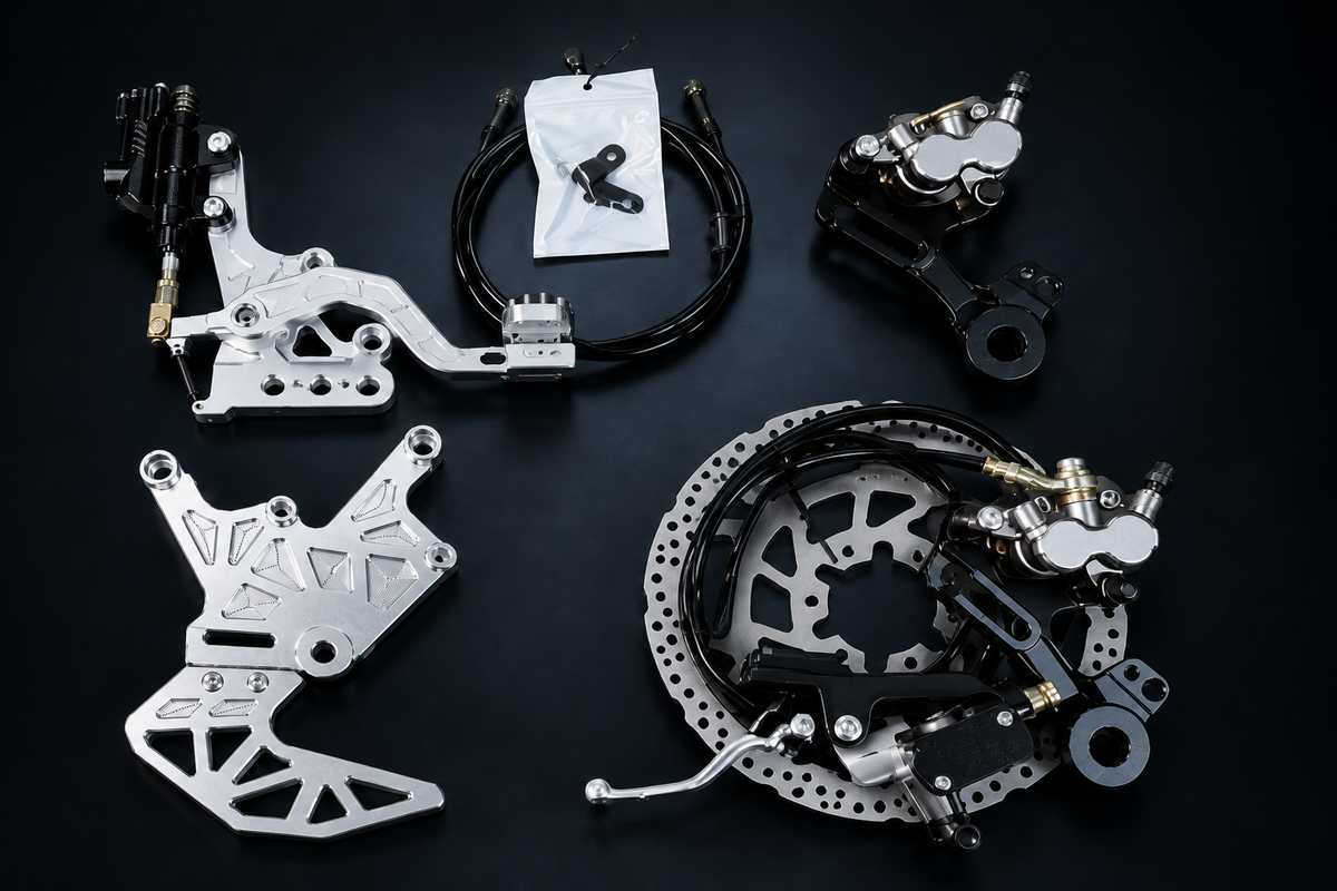 ULTRA BEE FOOT & HAND BRAKE KIT W/ 240MM ROTOR FOR SURRON LBX, SEGWAY X260/X160